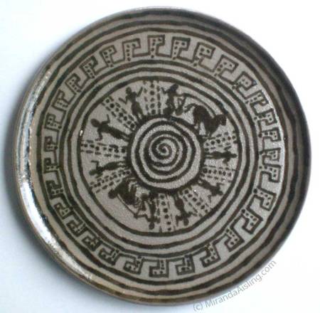 Thrown and Painted Greek Plate by MirandaAisling.com