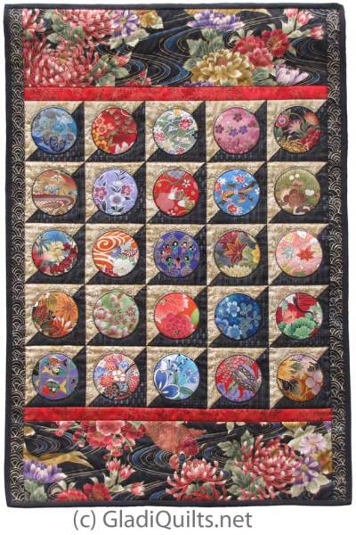 Japanese Geometry Quilt by GladiQuilts.net