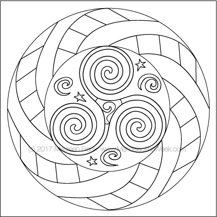 Spirals Mandala to Color - designed by me (Maureen Frank)