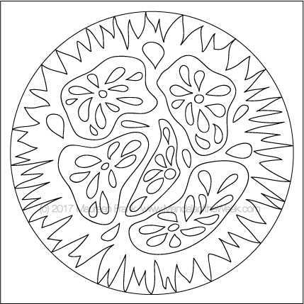 Veggies Mandala to Color - designed by me (Maureen Frank)