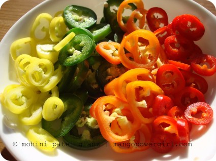 Colorful Pepper Slices - MangoPowerGirl.com