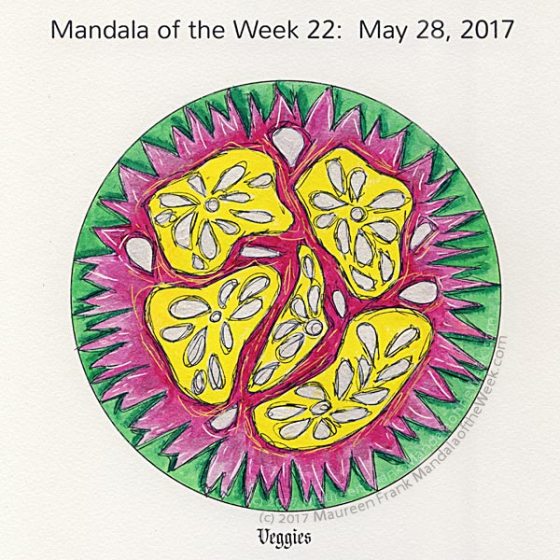 Veggies Mandala in Color by me (Maureen Frank)