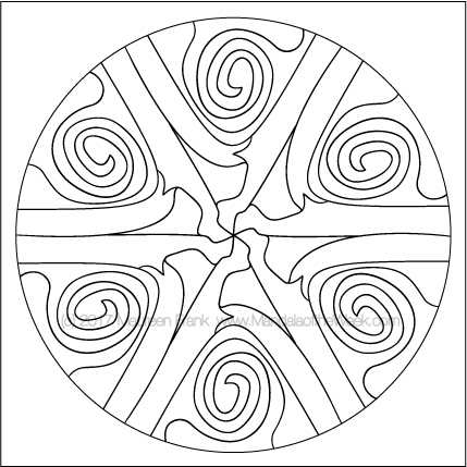 Yarn Mandala to Color - designed by me (Maureen Frank)