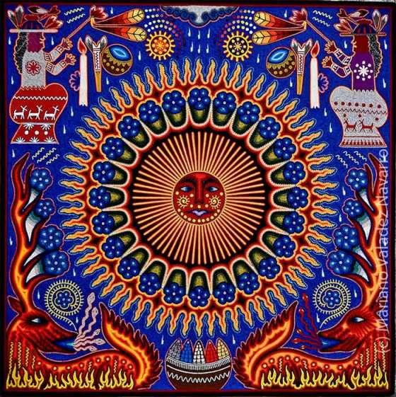 Huichol Yarn Art by Mariano Valadez Navarro