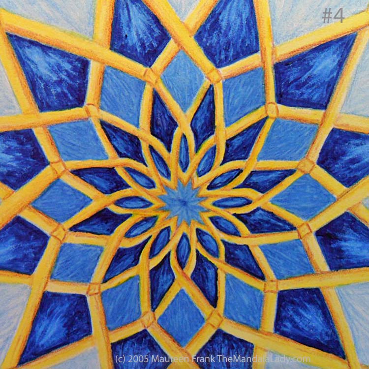 Mosaic Mandala: Update 1.4 - add dark blue shadows to round 2 pattern