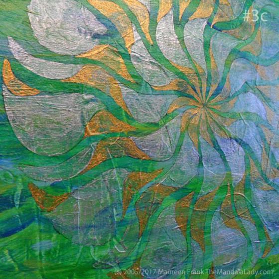 Breezy Mandala - Day 3: #3c - side view of today's progress