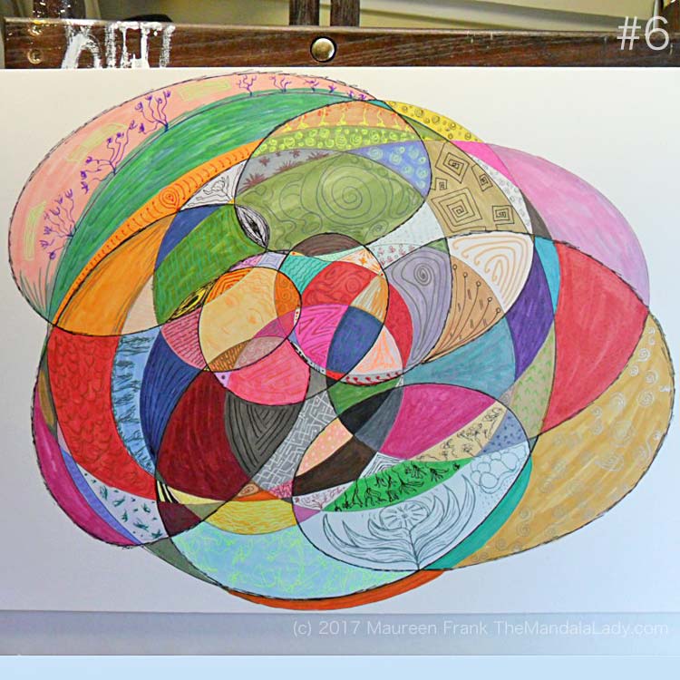 My Journey Mandala Day 4: 6 - full view of completed mandala