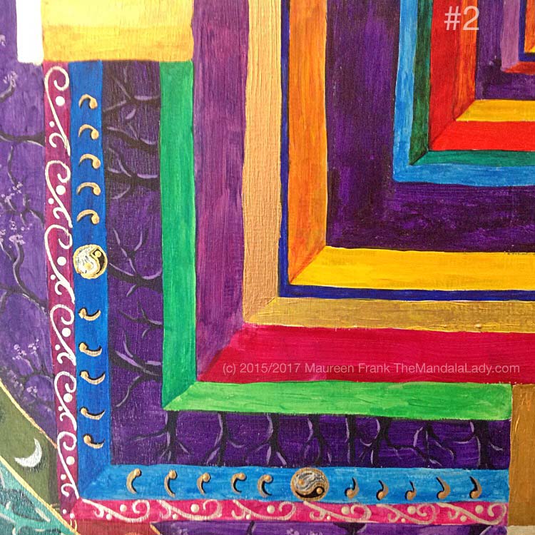 Archangel #1 Mandala Update 4: 2 - add highlights to tree trunks