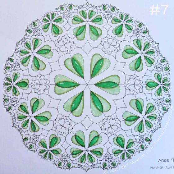 Sign of Aries - Day 1: 7 - full view of today's coloring