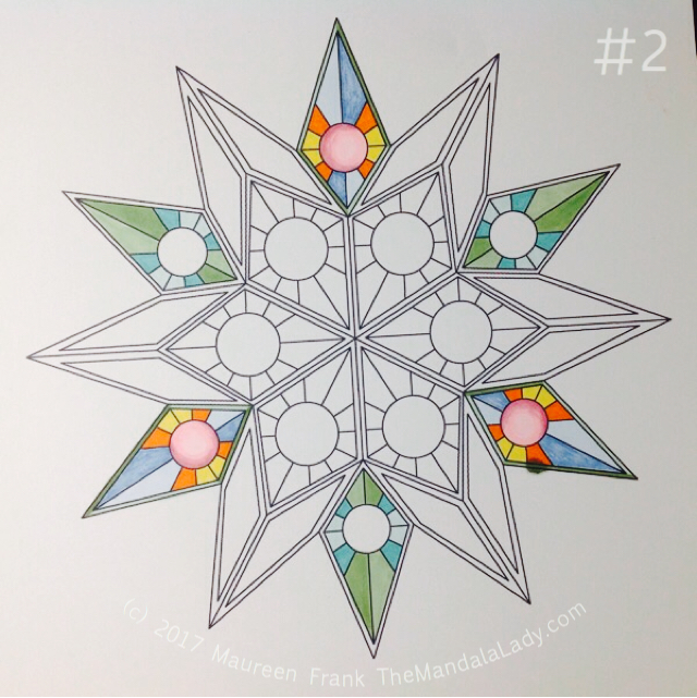 Soulscape Day 2: 2 - add teals to triangle of "points"