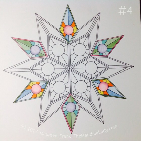 Soulscape Day 2: 4 - add pinks to trim around the triangle of "points"