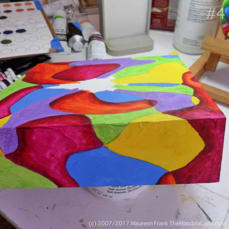 Bohemian Sunset Mandala - abstract art - doodle mandala - yellow - orange