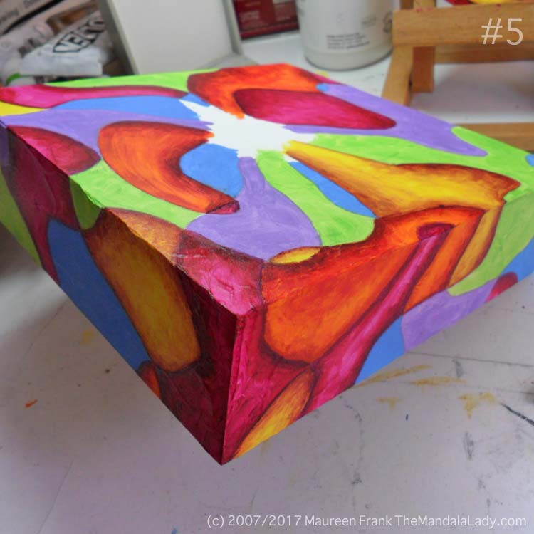 Bohemian Sunset Mandala - abstract art - doodle mandala - yellow - orange