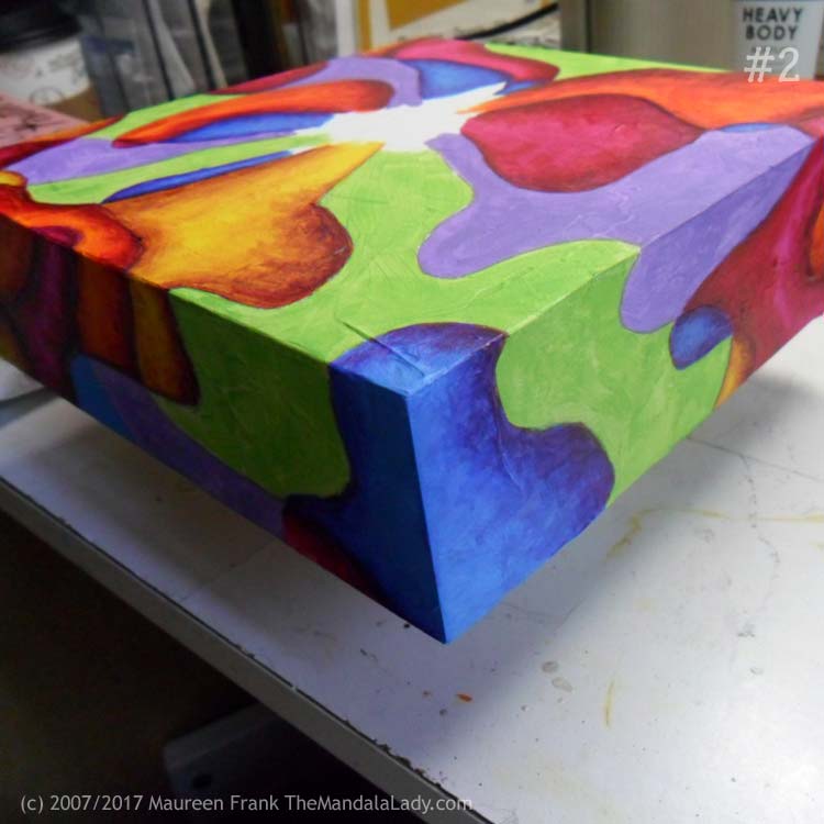 Bohemian Sunset Mandala - abstract art - doodle mandala - yellow - orange - red - blue - green