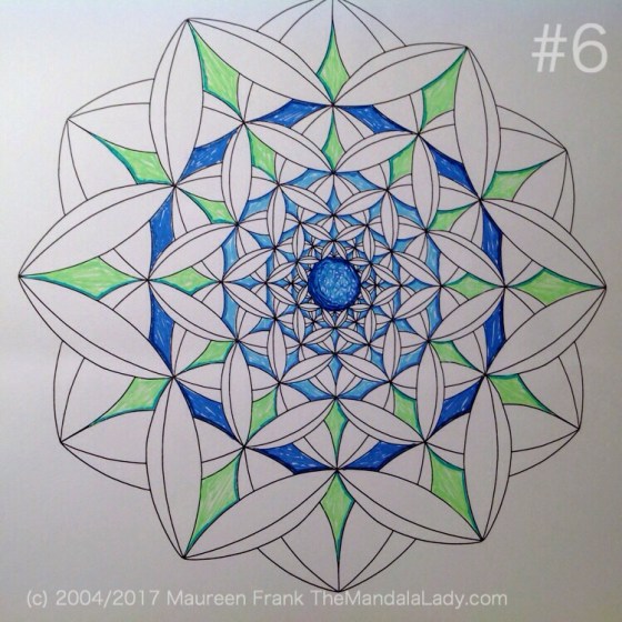 Fly Away With Me Mandala - The Mandala Lady - Wings - Butterflies - blue - green