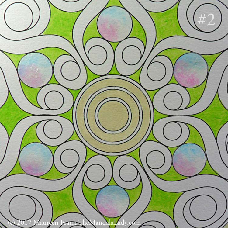 Double Spirals Mandala - The Mandala Lady - Mandala of the Month