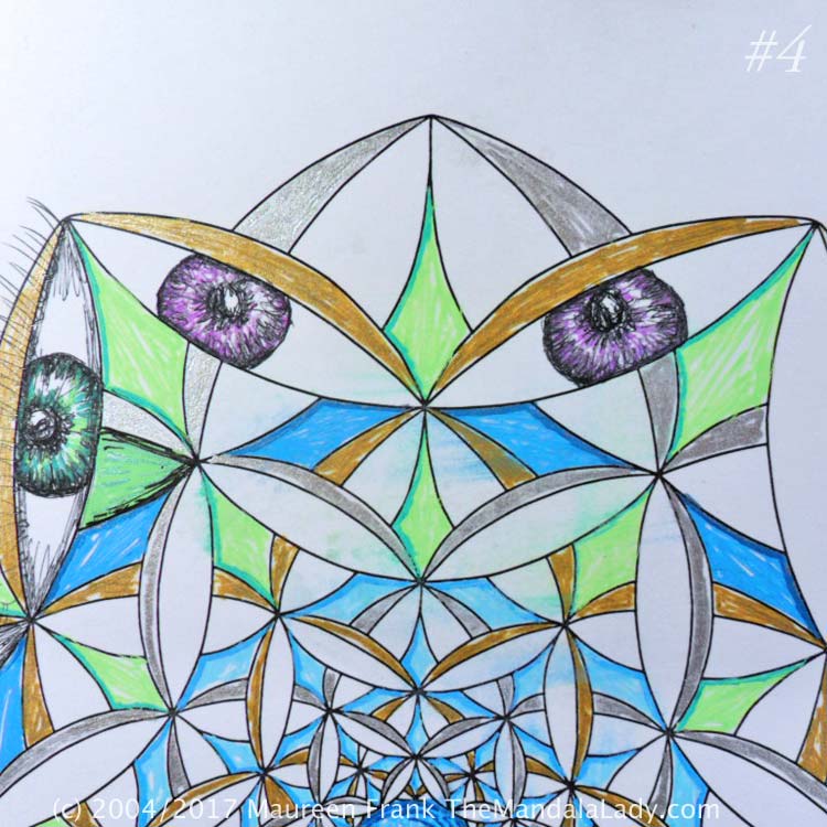 Fly Away With Me Mandala - The Mandala Lady - Eyes - Wings