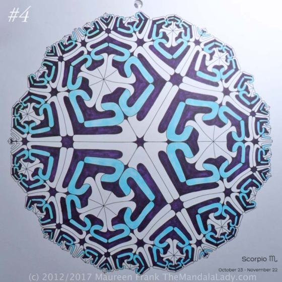 Astrological Sign of Scorpio Mandala - The Scorpion - The Mandala Lady