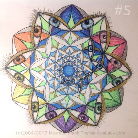 Fly Away With Me Mandala - The Mandala Lady - Eyes - Wings