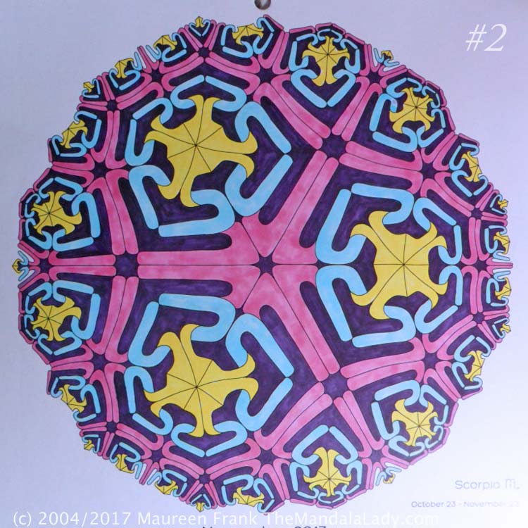 Astrological Sign of Scorpio Mandala - The Scorpion - The Mandala Lady