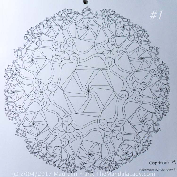 Astrological Sign of Capricorn Mandala - The Goat - The Mandala Lady