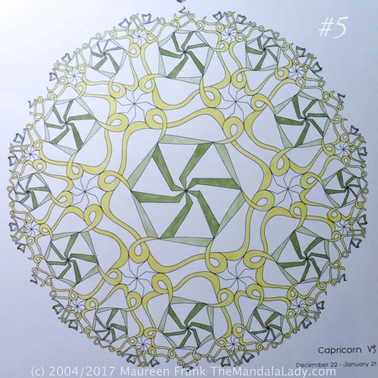 Astrological Sign of Capricorn Mandala - The Goat - The Mandala Lady