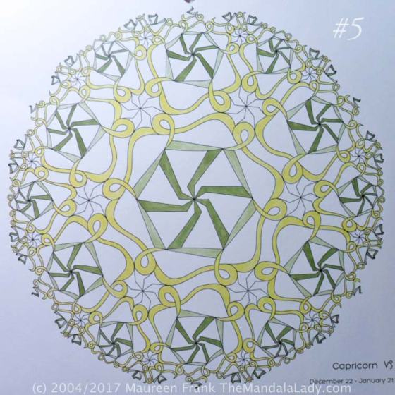 Astrological Sign of Capricorn Mandala - The Goat - The Mandala Lady