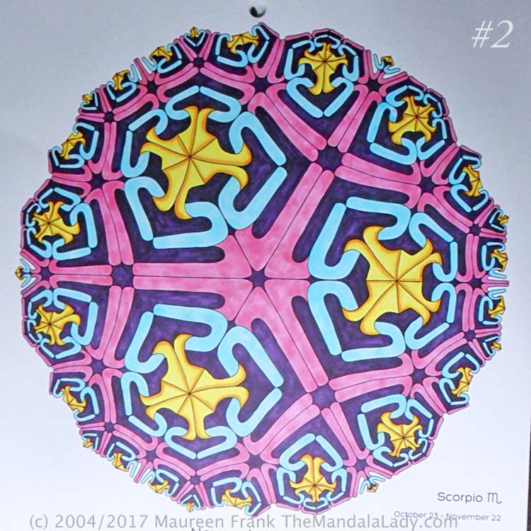 Astrological Sign of Scorpio Mandala - The Scorpion - The Mandala Lady