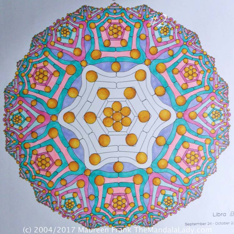 Astrological Sign of Libra Mandala - The Scales of Justice - The Mandala Lady