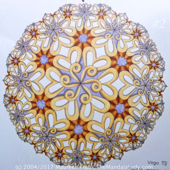 Astrological Sign of Virgo Mandala - The Virgin - The Mandala Lady
