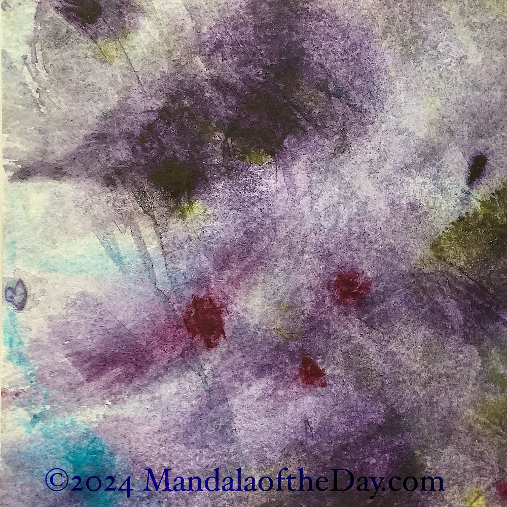 abstract background of cream, beige, olive green, dark purple, maroon, pink, and teal.