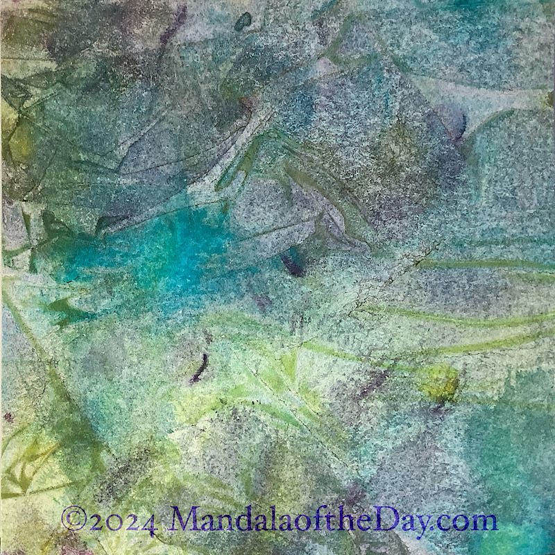 abstract textured background with colors of muted purple, lime green, teal, and some off-white.