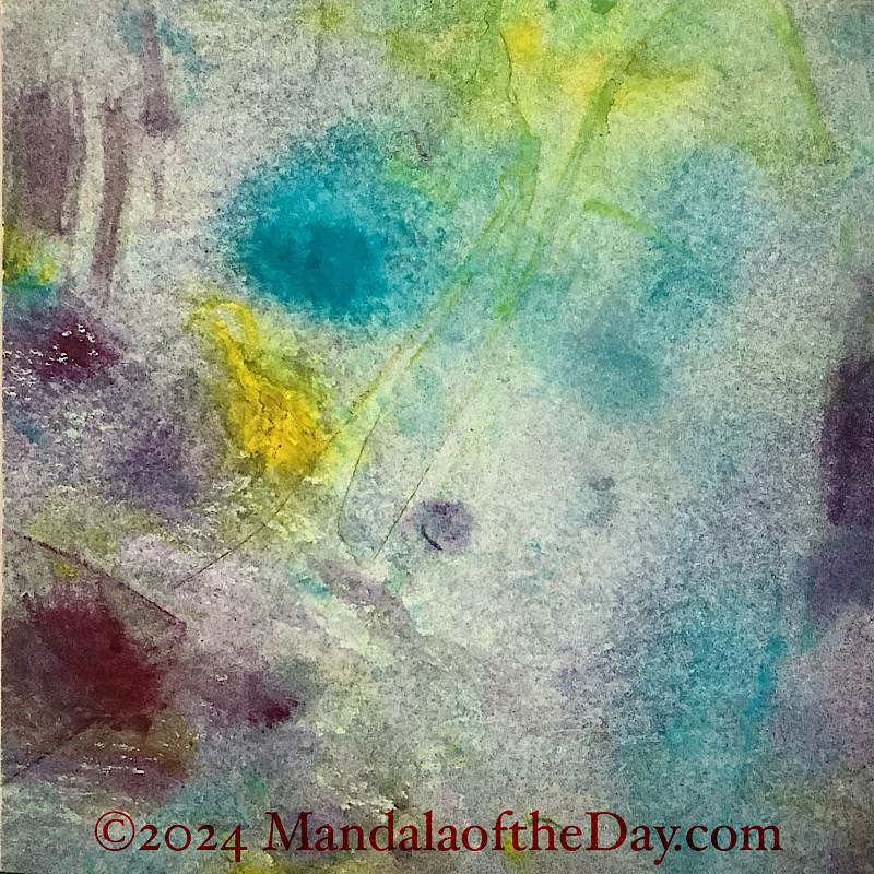 MotD 24-206 7/24/24 abstract background with colors of teal, yellow, green, dark purple, light purple, off-white.