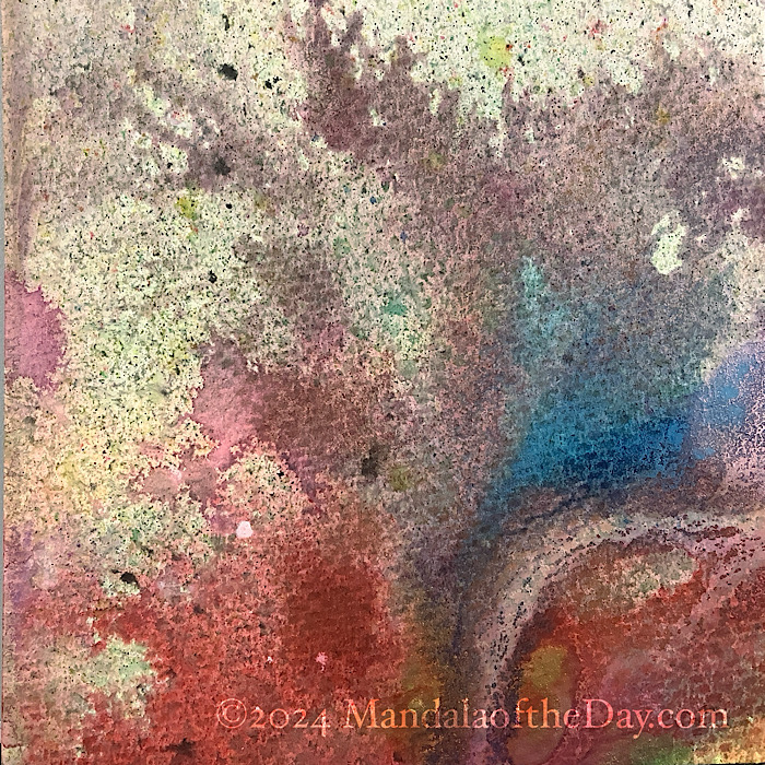 MotD 24-302 Security — before. textured abstract background with varying colors of red, yellow, grey, blue, pink, and off-white.