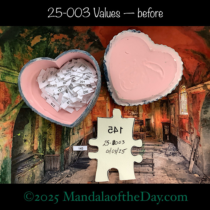 MotD 25-003 Values - before. backside of puzzle piece 145