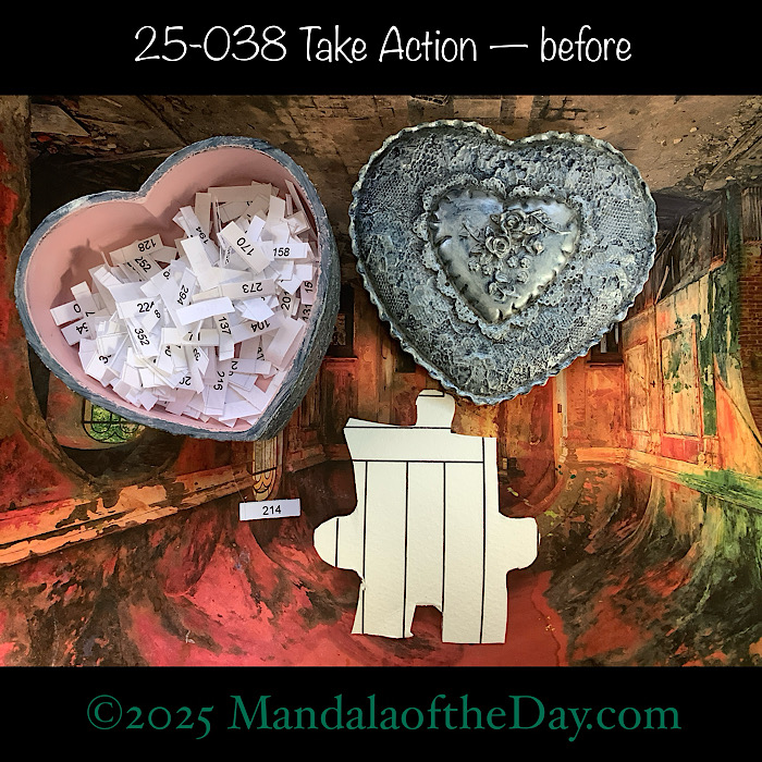 MotD 25-038 Take Action — before. Front view of Puzzle Piece No. 214.
