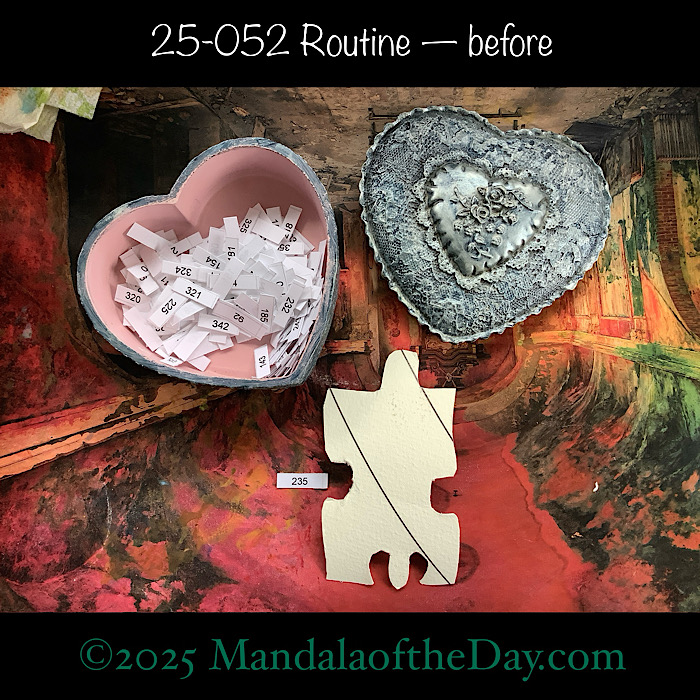 MotD 25-052 Routine — before. front side of Puzzle Piece No. 235