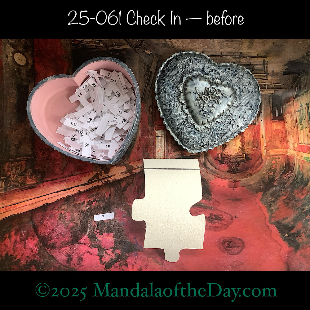 MotD 25-061 Check In — before. Front side Puzzle Piece No. 7