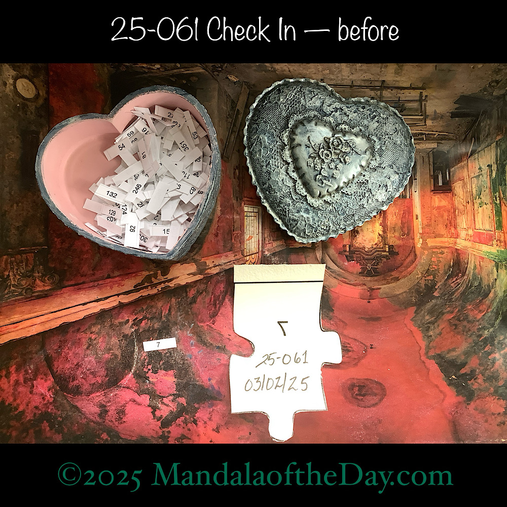 MotD 25-061 Check In — before. Back side Puzzle Piece No. 7
