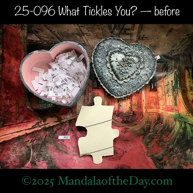 MotD 25-096 What Tickles You? — before. front side of Puzzle Piece No. 312