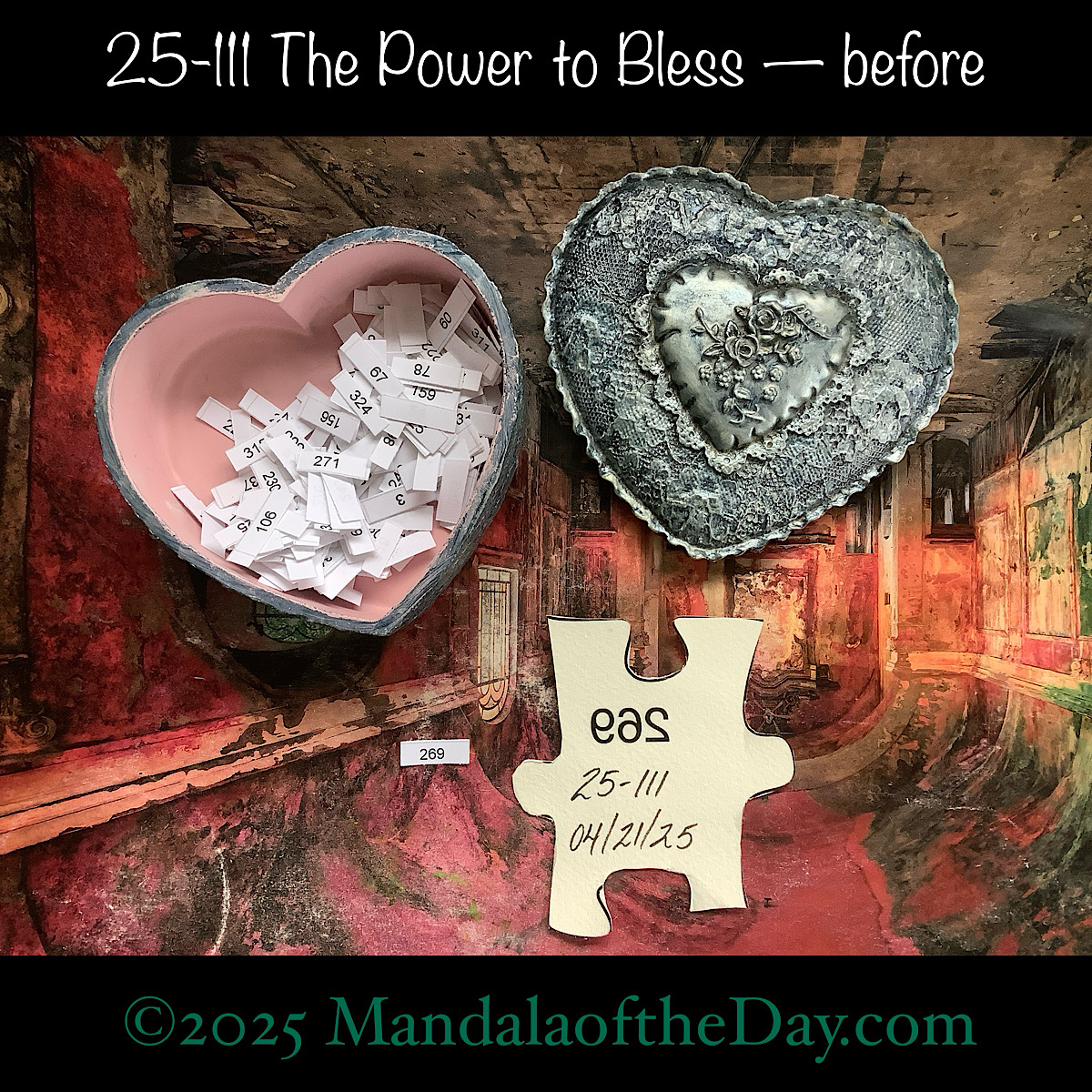 MotD 25-111 The Power to Bless — before. back side of Puzzle Piece No. 269