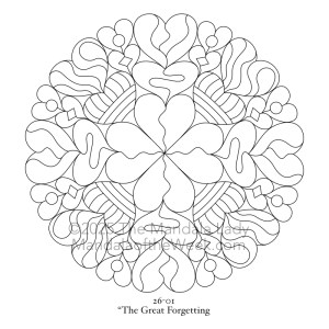 Mandala of the Month 26-01 The Great Forgetting — outline for coloring