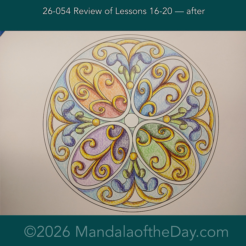 Mandala of the Day 26-054 Review of Lessons 16-20 — after