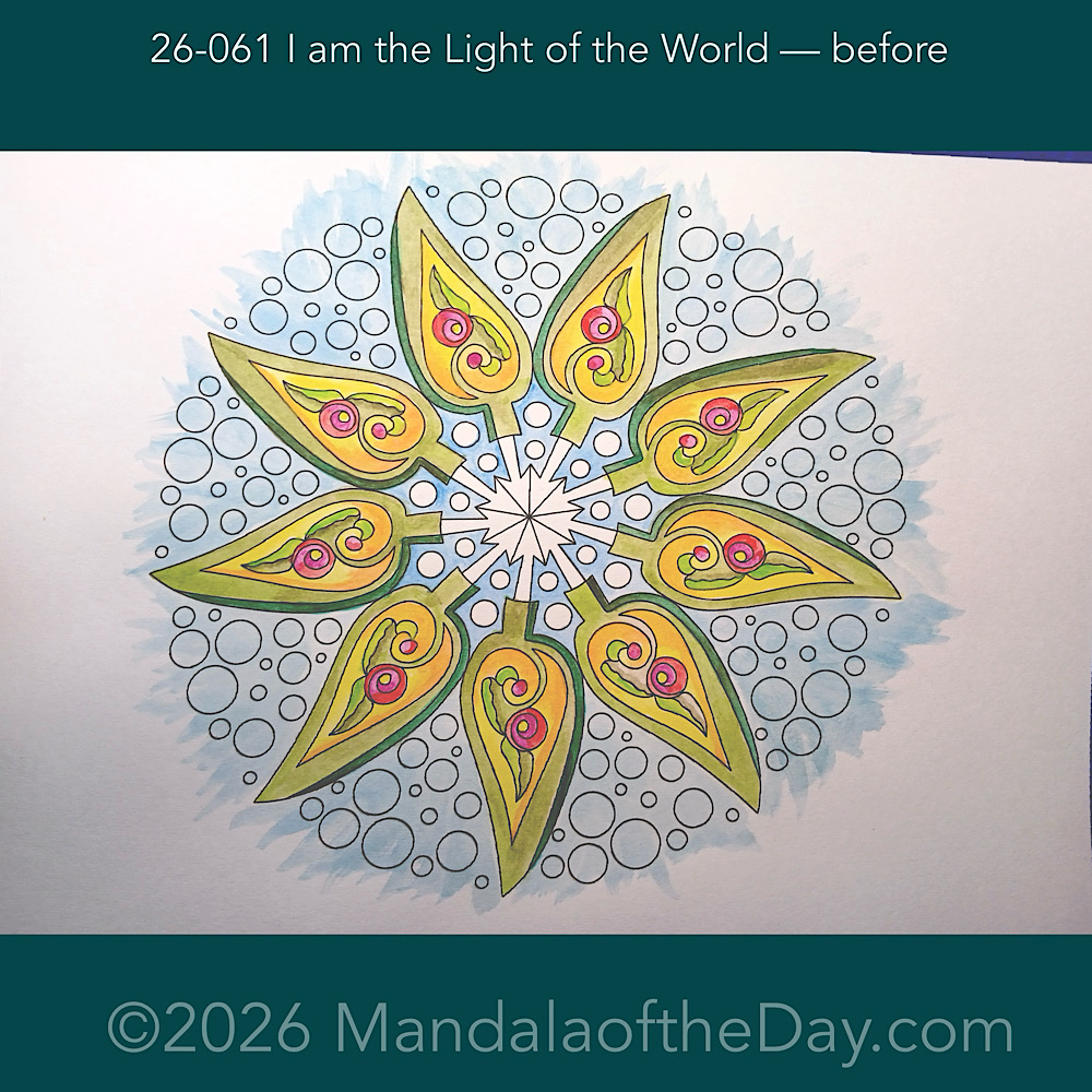 Mandala of the Day 26-061 I am the Light of the World — before