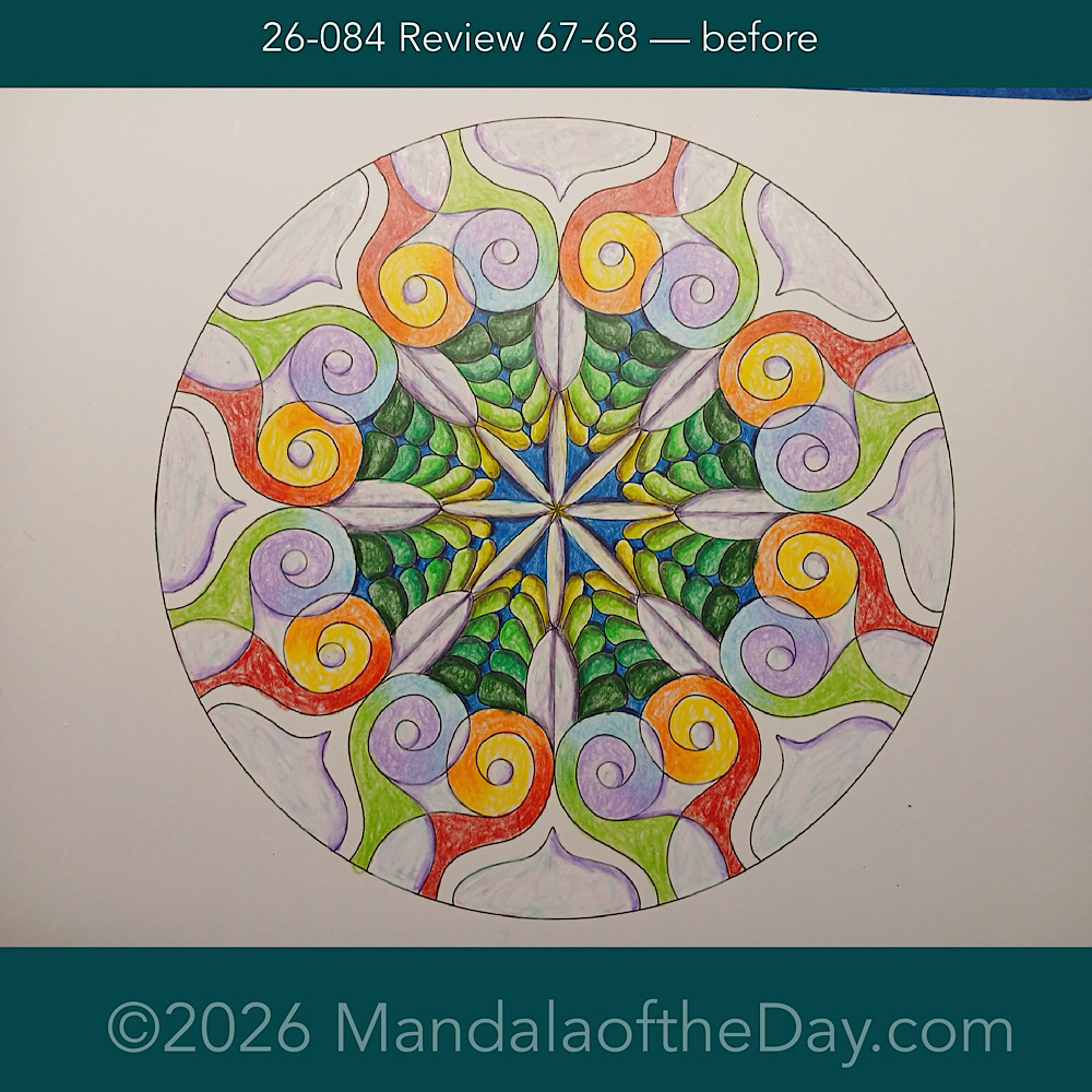 Mandala of the Day 26-084 Review of Lessons 67-68 — before