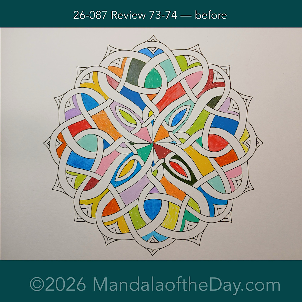 Mandala of the Day 26-087 Review of Lessons 73-74 — before