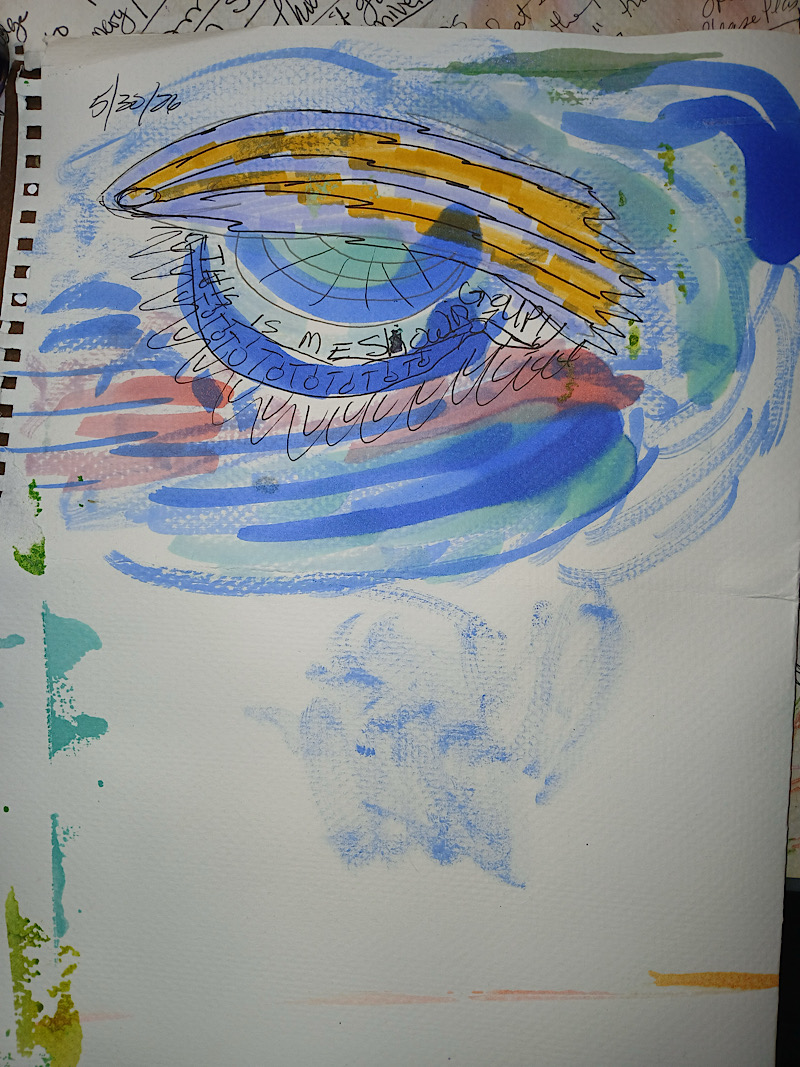 freestyling with my art supplies on scrap paper